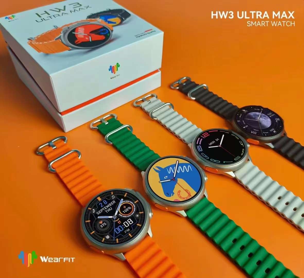 Hw Ultra Max Smartwatch Music Control Bed Clock Modes